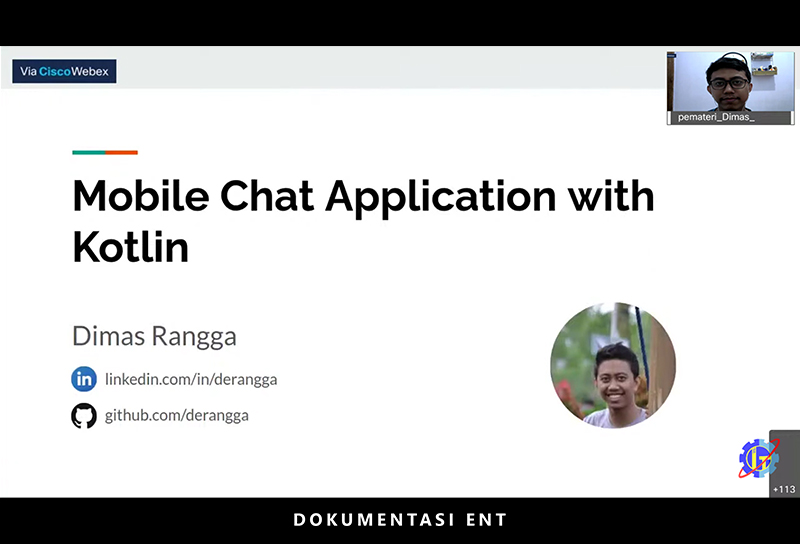 Bagikan Wawasan Tentang Mobile Chat App Development, HIMIT PENS Helat Webinar