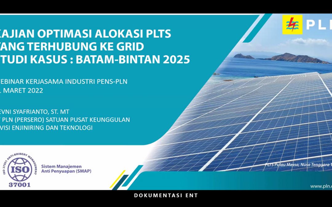 Bertemakan PLTS dan Renewable Energy, Webinar Kerjasama Industri PENS Bersama PT PLN (Persero) Sukses Dihelat